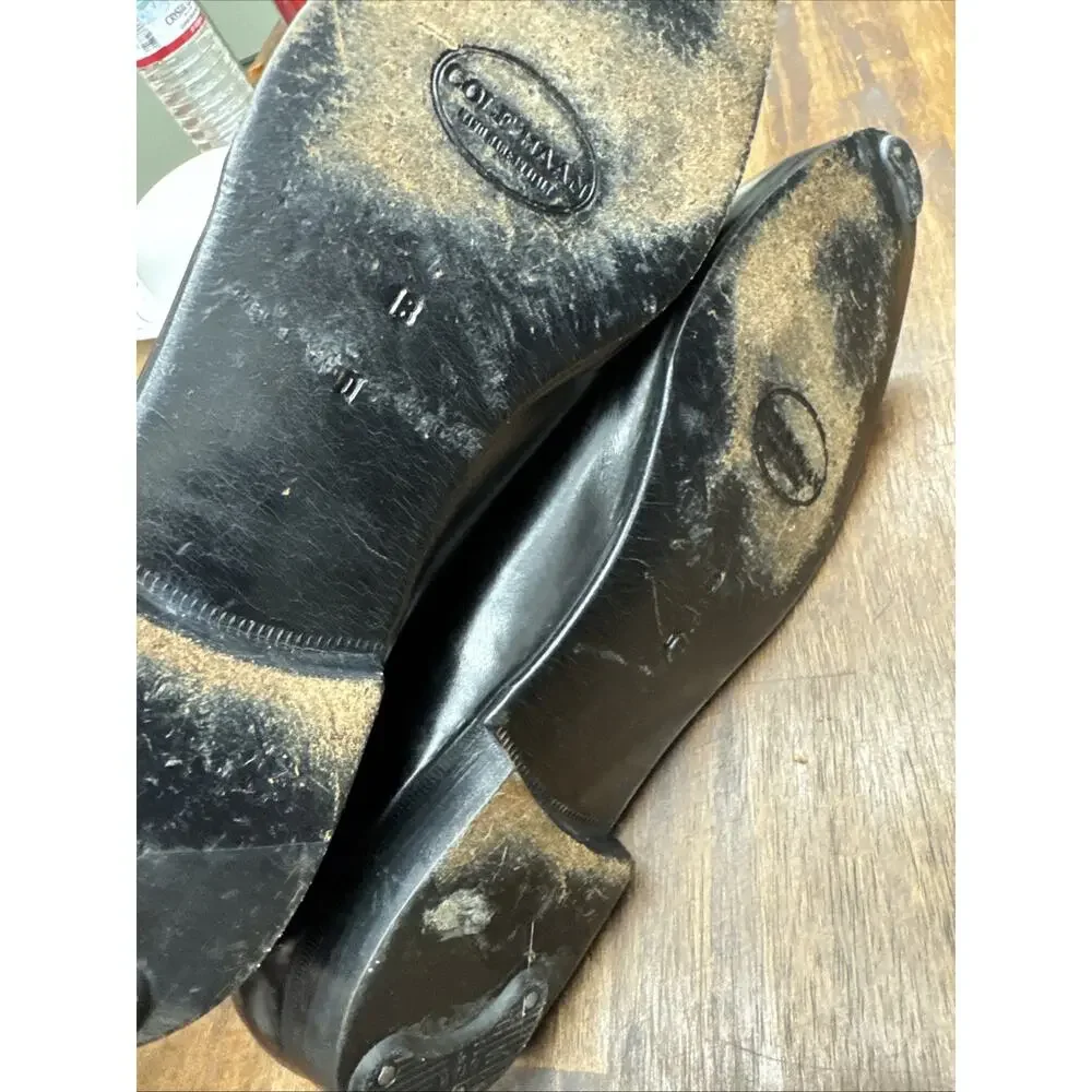 VINTAGE COLE HAAN TUXEDO OPERA PUMP BOW BLACK LEATHER MEN LOAFERS 13 D